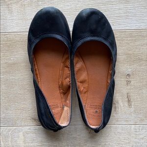 Lucky Brand black leather ballet shoes